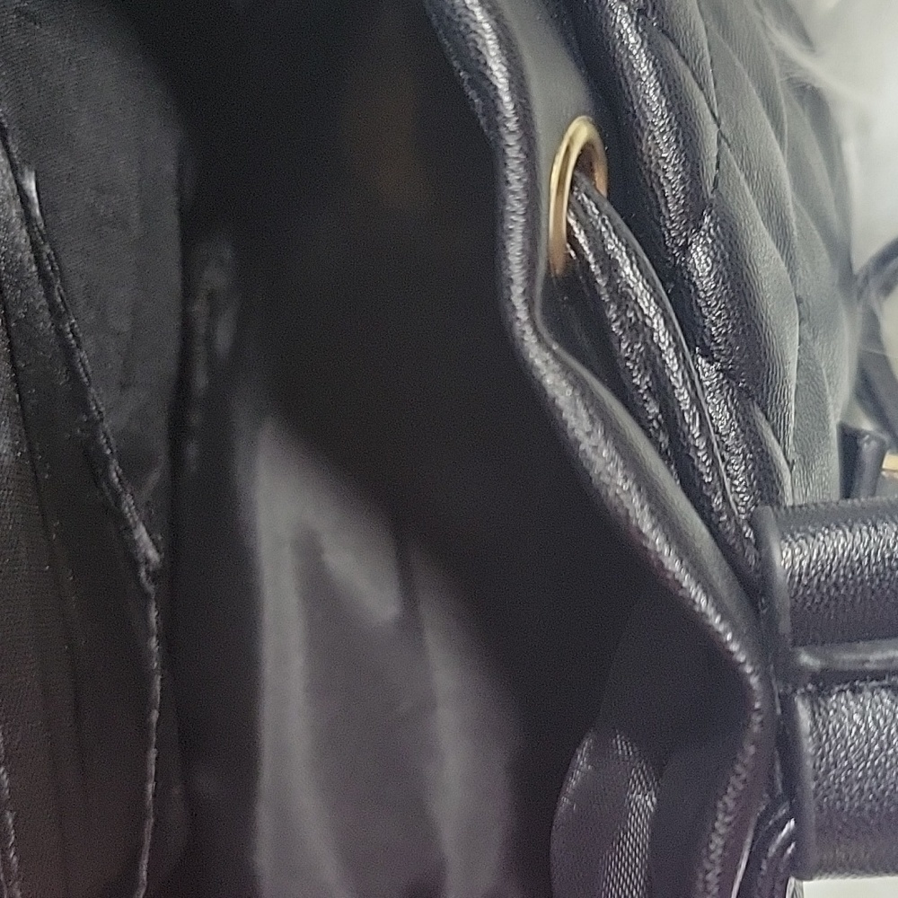 BADGLEY MISCHKA Mini Quilted Black Vegan Leather Backpack NWT - Picture 9 of 10